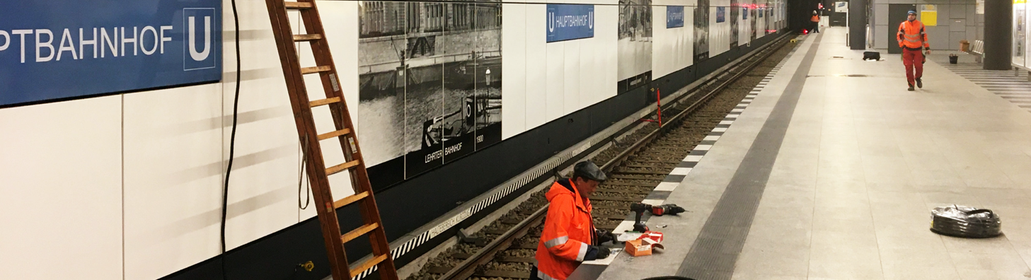 Measuring vibrations in Berlin's central railway station