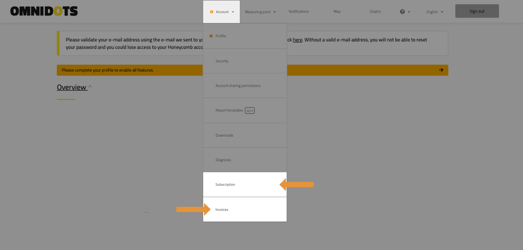 Figure 1.1 Ownerwhip account in Honeycomb
