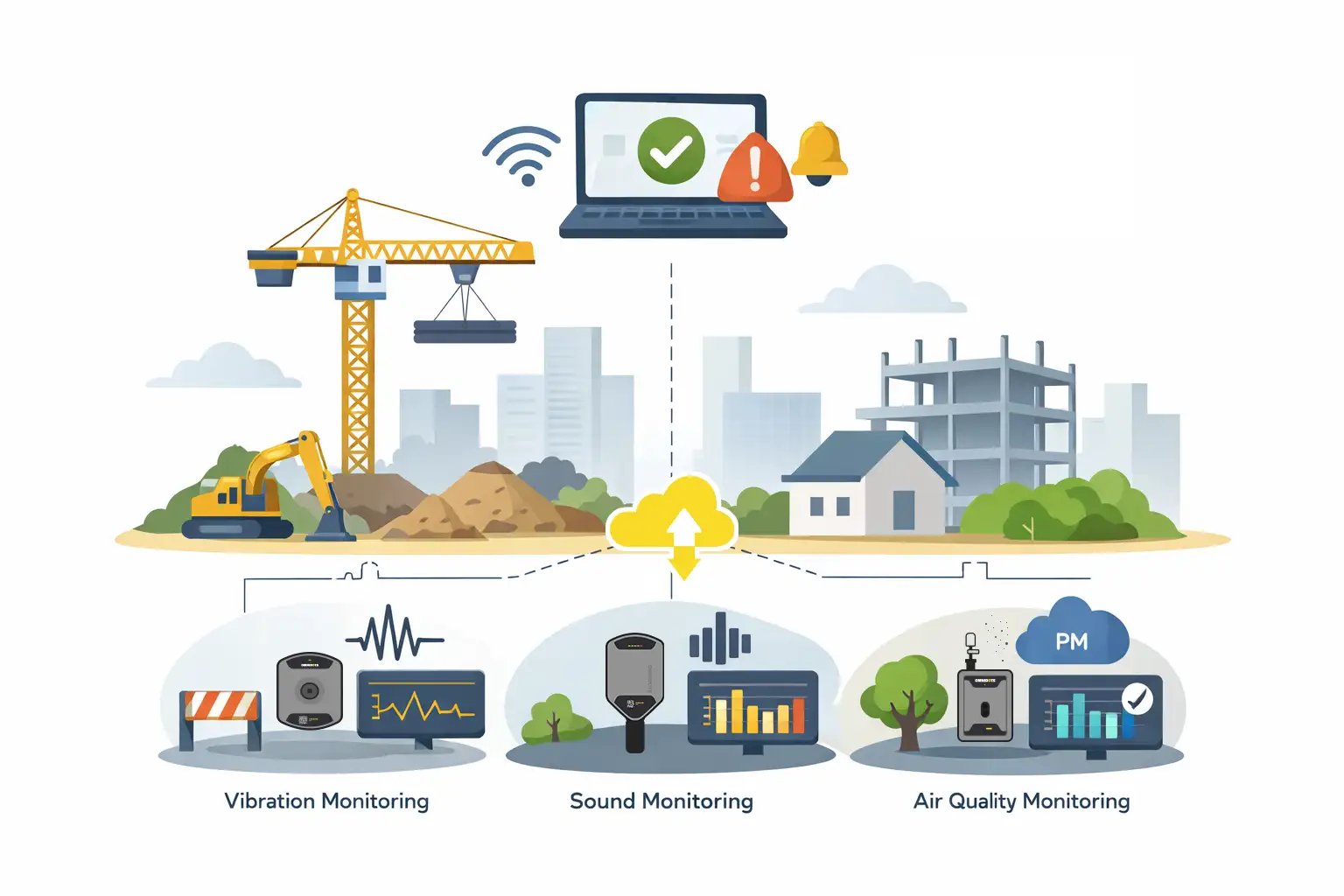 Omnidots environmental monitoring at construction sites