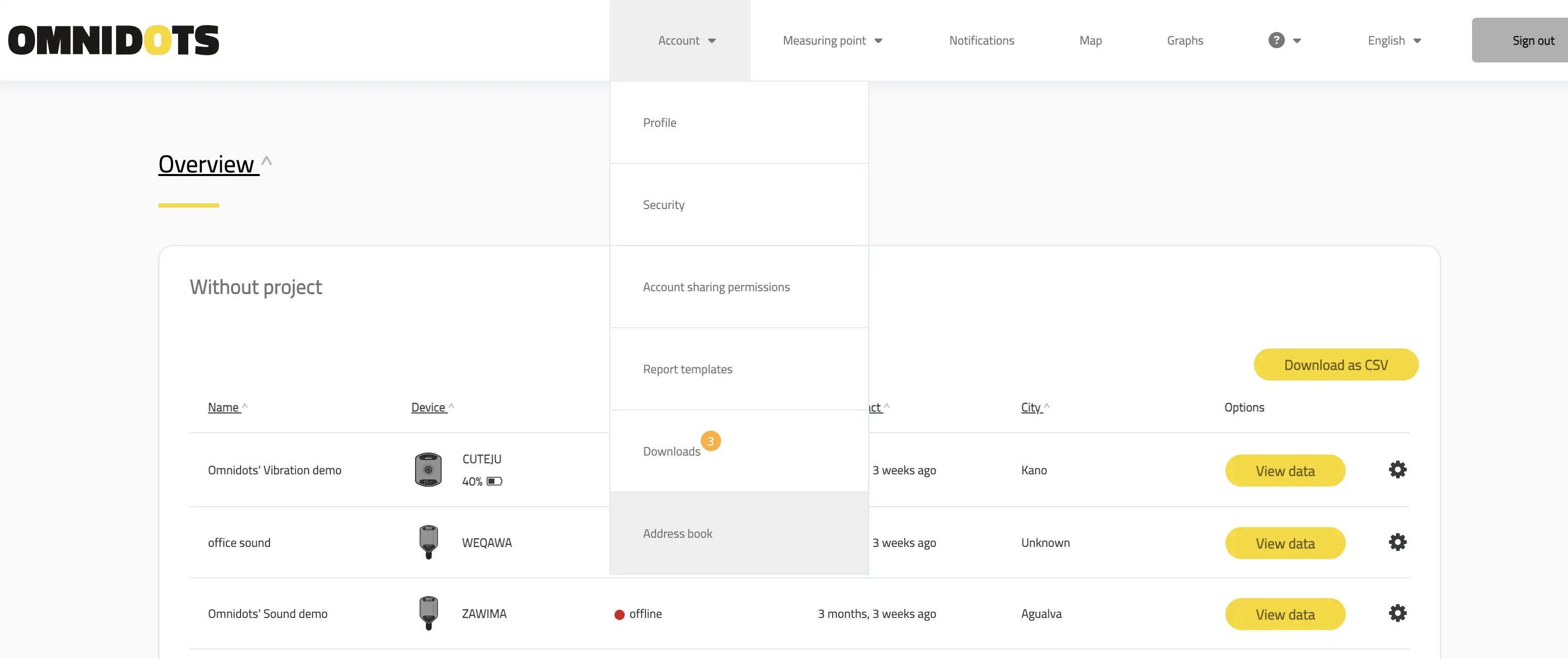 The address book location in Honeycomb's menu.