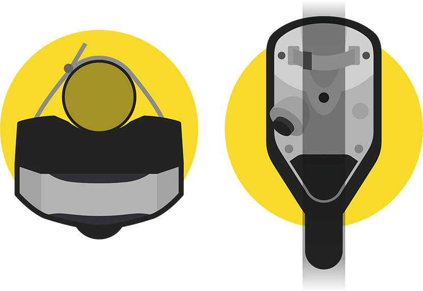 SWARM Sound installation option B: Tie strap Mount