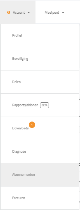 Subscriptions dropdown Dutch 27-07-2023