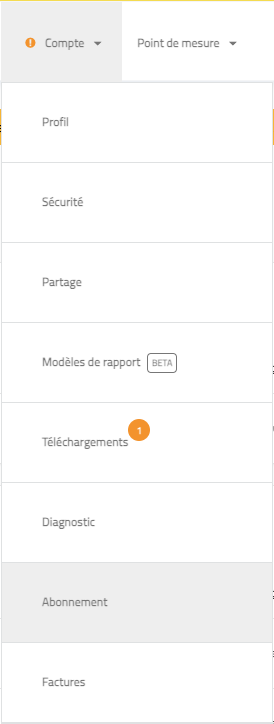 Subscriptions dropdown French 27-07-2023