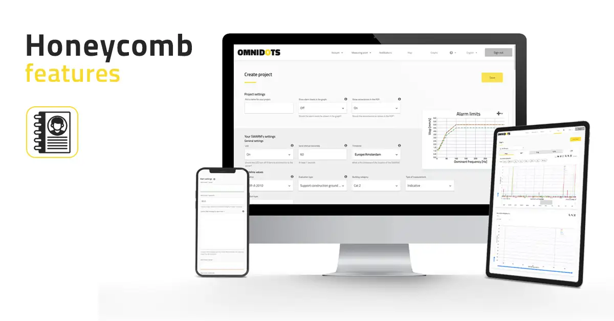 Honeycomb-software voor trillings- en geluidsmonitoring met de nieuwe functie Adresboek voor het beheren van contacten