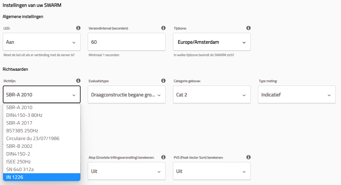 Richttlijn dropdown