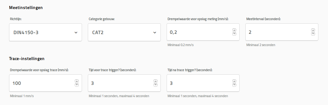 Screenshot Honeycomb measuring points