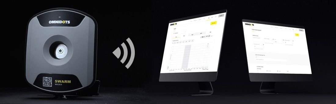 The SWARM vibration monitor sends data to Honeycomb
